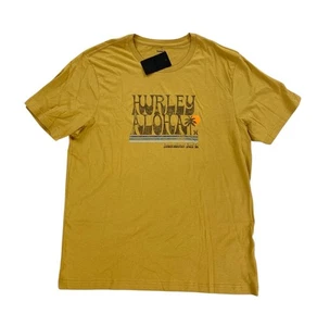 NEW Hurley Aloha Short Sleeve Graphic T Shirt Tee Pebble Gold Mens Size XL - Picture 1 of 6