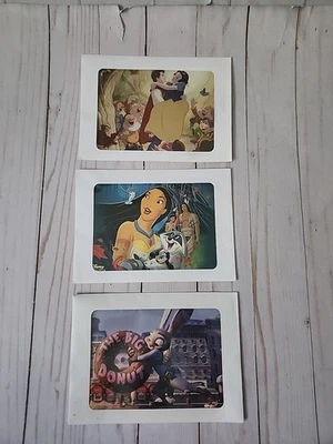 Disney Movie Club Lithograph Collection Exclusive Lot of 3 Pocahontas Zootopia - Image 1 of 4