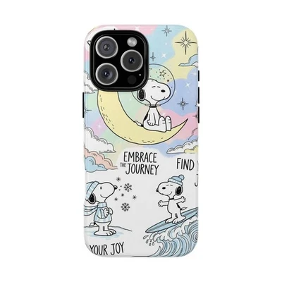 Linda Funda para Teléfono Snoopy, Estuche Estético para Teléfono Diseño Moon Surf Foto 1 de 3