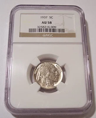 1937 Buffalo Nickel AU58 NGC - Image 1 of 2