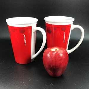 Juego de 2 tazas rojas STARBUCKS HOLIDAY NAVIDAD 21 onzas 6" de alto 4" de diámetro - Imagen 1 de 11