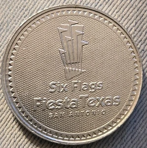Rare Vintage Six Flags Fiesta Texas Poltergeist Souvenir Series 1 Silver Token - Picture 1 of 2