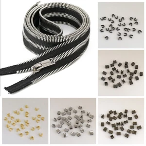 10Pcs U Shaped Zip Closure Sewing Clothes Repair Metal Zipper Up Stopper Craft - Picture 1 of 39
