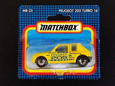 Matchbox Peugeot 205 Turbo 16 / 1991 / Michelin Bilstein Pioneer Minolta Hella - Image 1 of 4