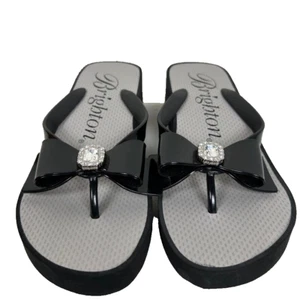 Brighton Womens Sz9 New W/O tag Bowies wedge platform Coquette Feminine Romantic - Picture 1 of 9