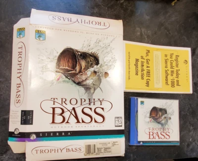 Vintage Trophy Bass (PC, 1995)-ORIGINAL BOX & CD - Image 1 of 4