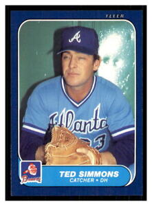 1986 Fleer Update Ted Simmons #U-106   Atlanta Braves