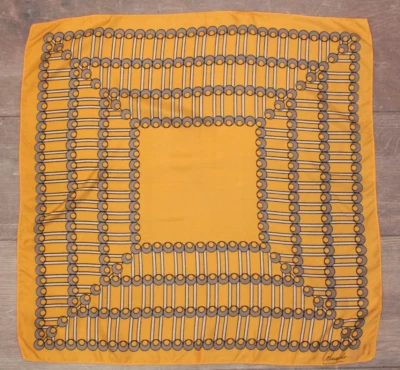 Bufanda de colección años 60 amarillo gris y blanco Ricardo Mod/acetato abstracto hecha en Italia Foto 1 de 4