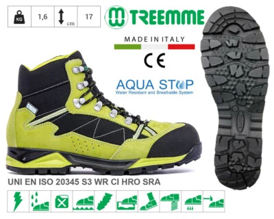 TREEMME Scarpa antinfortunistica CE 20345 cl. S3 AQUASTOP e suola RAPTOR 91508-V - Imagen 1 de 4