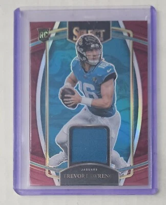 TREVOR LAWRENCE 2021 SELECT ROOKIE PATCH RED PRIZM JAGUARS - Image 1 of 2