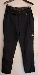 Outdoor Convertible Mossy Oak Men's Pants 36x32 Solid Black Belt 6 Pocket Hiker - Picture 1 of 10