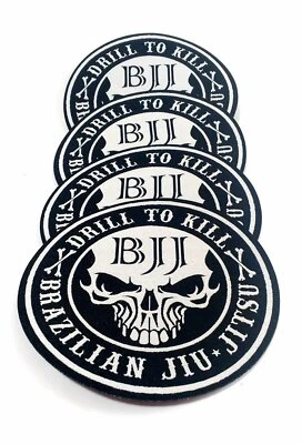 Cool BJJ Gi Patch Drill to Kill Size 4.7 inches - Image 1 of 4