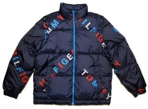 $230 TOMMY HILFIGER SPELL OUT PUFFER PRIMALOFT JACKET CONVERTIBLE VEST 2XL XXL - Picture 1 of 12