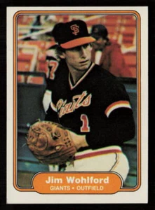 Jim Wohlford 1982 Fleer #403 San Francisco Giants Baseball Card - Picture 1 of 2