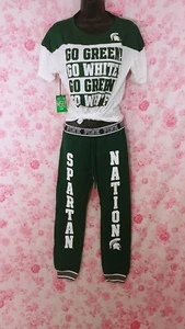 💚🤍 Victoria's Secret PINK Michigan State Outfit (XS)💚🤍 - Picture 1 of 6