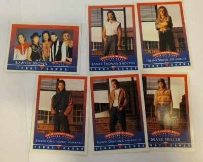 超级乡村音乐系列 1 集换卡 1992 年 Tenny 批量 6 张 Sawyer Brown 完好 — 第 1/2 张图片