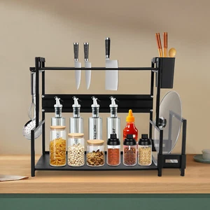 Estante de especias de 2 niveles, estantes de cocina, organizador de encimeras para cocina - Imagen 1 de 17