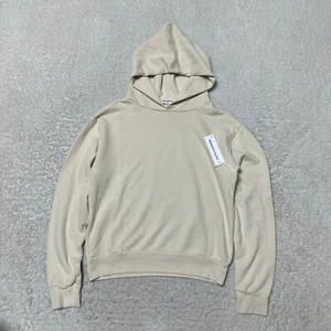Perfect White Tee Hoodie Women Size Small Tan Heart Fleece Sweatshirt Casual - Picture 1 of 12