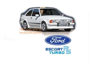 1:10 RC Clear Lexan Body Classic Escort Mk3 RS Turbo + Escort RS turbo decals - Picture 1 of 10