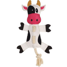 Jouet vache avec corde 38 cm pour chien