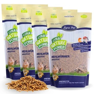 4 kg Mehlwürmer getrocknet Vogelfutter Fische Nager Reptilien Igel Lyra Pet® - Bild 1 von 7