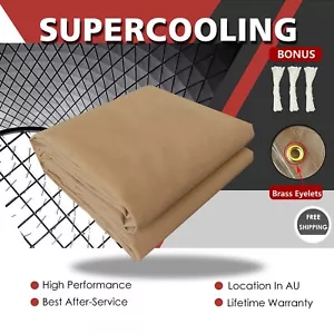 8 Sizes Heavy Duty Tan Canvas Tarp Tarpaulin Sun Blocked Waterproof Dustproof AU - Picture 1 of 39