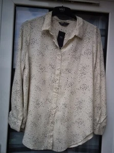 M&S WOMEN LONG SLEEVES SHIRT SIZE 16 - Picture 1 of 3