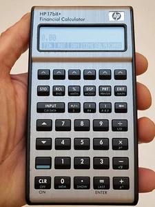 Hewlett-Packard business calculator HP-17BII+ with its pouch & book - Photo 1/19