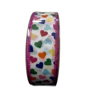 Members Mark Valentine Hearts 1.5 cinta nueva 50 yardas con cable - Imagen 1 de 2