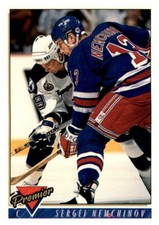 1993-94 Topps Premier #42 Sergei Nemchinov EX/NM NY Rangers