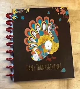 Fall Happy Thanksgiving Turkey Front/Back Cover Set for use w Happy Planner - Picture 1 of 3