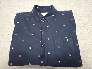 Band Of Outsiders Embroidered Circular Quirky Button-up L/S Shirt SZ 2 - Picture 1 of 15