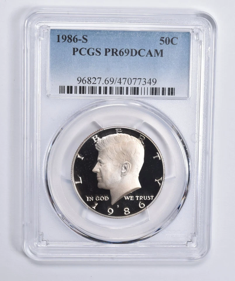 PR69 DCAM 1986-S Kennedy Half Dollar PCGS Blue Lbl - Image 1 of 4
