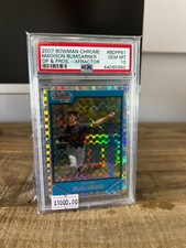 2007 Bowman Chrome X-Fractor Madison Bumgarner Rookie Card RC PSA 10 GEM Mint