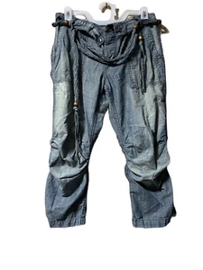 Chip & Pepper Crop Chambray Pants Sz 25” LA-CAL Womens Super Sweet Braided Belt - Picture 1 of 9
