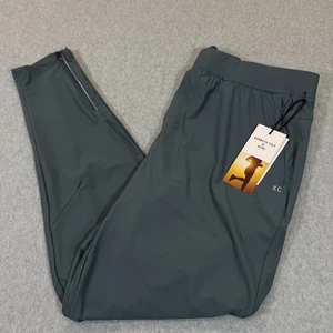 Kenneth Cole Active The Tech Jogginghose Herren Ankle Zip Grau XL Stretch Neu mit Etikett - Bild 1 von 23