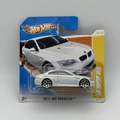 Hot Wheels 2011 New Models '10 BMW M3 White Rare *Short Card* - Image 1 of 2