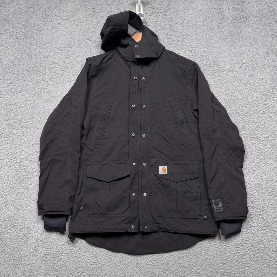 Chaqueta Carhartt Mujer S Negra Con Capucha Storm Defender Cremallera Completa Capucha Desmontable Foto 1 de 4