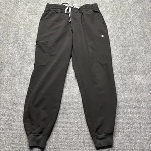 Figs Scrub Pants Womens Large Black Uman Relaxed Jogger Drawstring W23SW2013 - Picture 1 of 13