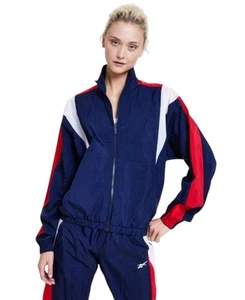 Reebok Women's Back Vector Colorblocked Track Jacket (Vector Navy, Medium) - Picture 1 of 3