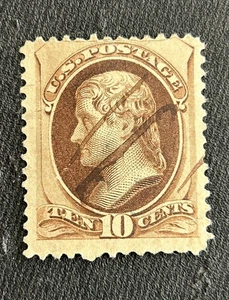Vintage US Stamp, #187 … Nice Pen Cancel - Picture 1 of 2