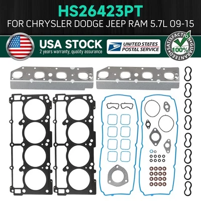 Juego de juntas de culata para Dodge Charger 2009-2016 2011-2016 RAM 1500 2500 5,7 L OHV Foto 1 de 4