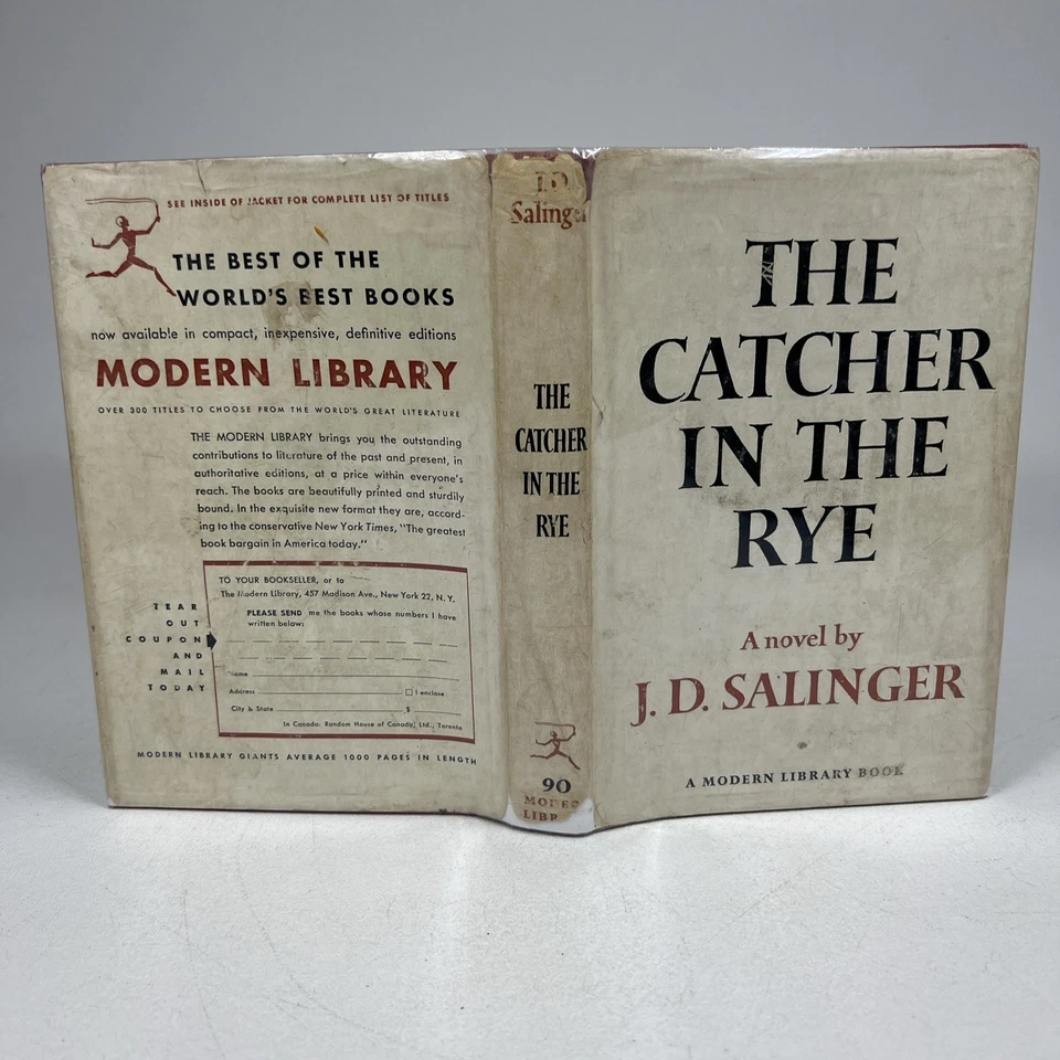 The Catcher in the Rye J.D. Salinger Modern Library 90 FIRST EDITION Hardcover Foto 1 de 4
