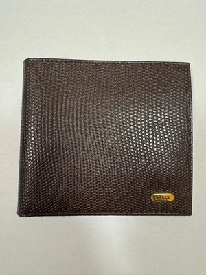 Cartera BALLY Cuero Plegable Marrón Oscuro Italia Años 80 De Colección Usada Regalo Foto 1 de 4
