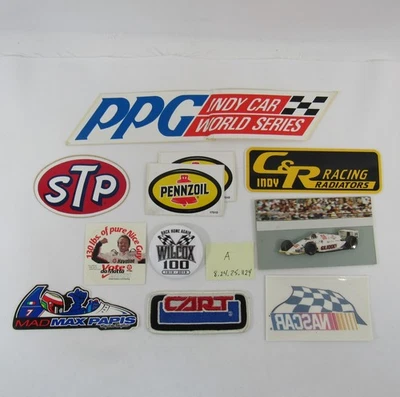 Artículos de carreras surtidos pegatinas vintage parche botón lote mixto-un carro Indy 500 Foto 1 de 4