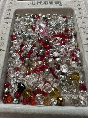 Lote Estate de cuentas de cristal multicolor desconocidas sueltas (7 OZ) Foto 1 de 4