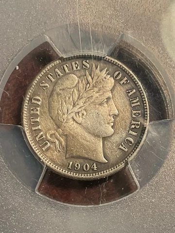 PCGS XF DETAILS CLEANED 1904 S BARBER DIME SCARCE KEY DATE Cover