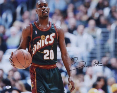 Gary Payton Signed SuperSonics 16x20 Photo (PSA Hologram) - Image 1 of 3