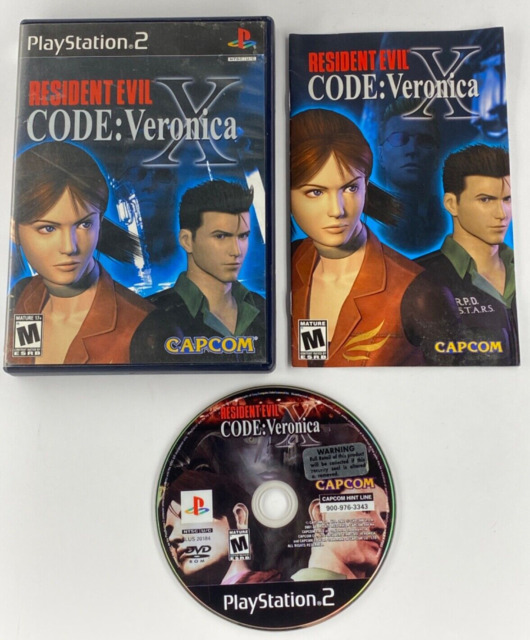 Resident Evil Code Veronica X Anniversary Playstation 2 PS2 Black Devil May  Cry