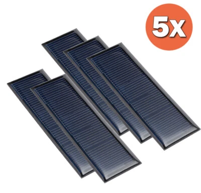 5x 5,5V 70ma Poly Mini Solarzelle Panel Modul Zum Selbermachen Telefon Spielzeug Ladegerät 90mmx30mm - Bild 1 von 4
